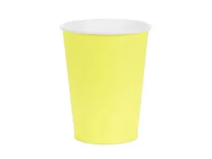 Kubek jednorazowy żółty papier 250ml Partydeco (KPP90-084-EU1)