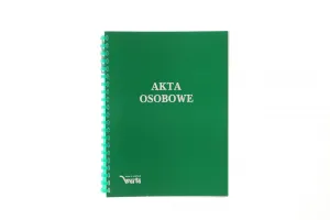 Teczka do akt osobowych A4 zadrukowana ABCDE zielony tektura Warta (339-098)