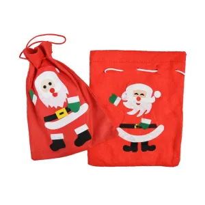 Opakowanie ozdobne Arpex worek Mikołaja na prezenty - czerwone 260mm x 200mm (SM6783)
