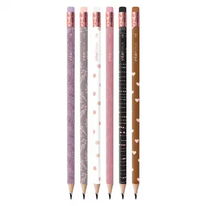 Ołówke z gumką do mazania Interdruk ROSE GOLD (5902277312815)