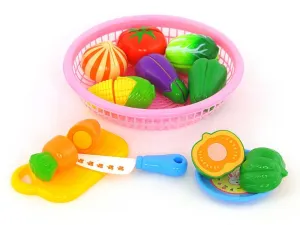 Artykuły kuchenne zestaw owoców i warzyw z koszykiem Adar (460386)