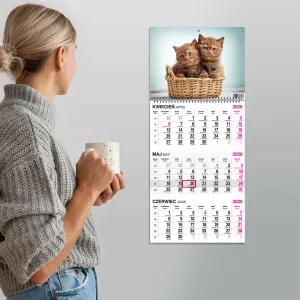 Kalendarz ścienny KOT 310mm x 790mm Press