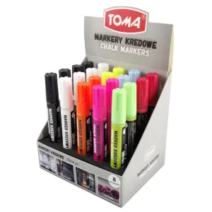 Marker specjalistyczny biały kredowy wkład biały 4,5mm okrągła końcówka Toma (To-292)