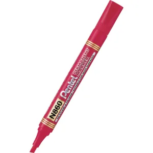 Marker permanentny wkład czerwony 1,2-4,5mm ścięta końcówka Pentel