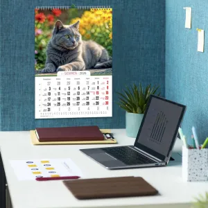 Kalendarz ścienny 16  stron wieloplanszowy A3 Press (KOTY)