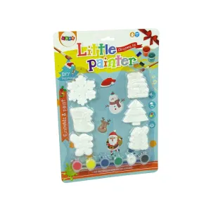 Zestaw kreatywny dla dzieci Odlewy Gipsowe Do Malowania Farby Święta Choinka Bałwan Lean (9462)