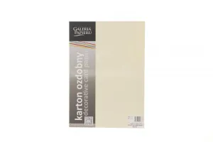 Papier ozdobny (wizytówkowy) A4 płótno krem kremowy 240g Galeria Papieru (202122)