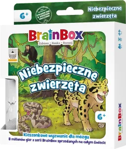 Gra edukacyjna BrainBox -  Pocket - Niebezpieczne zwierzęta Rebel (5902650619982)