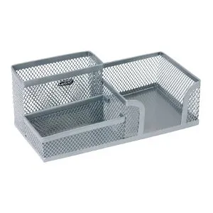 Przybornik na biurko srebrny metal Grand (GR-093)