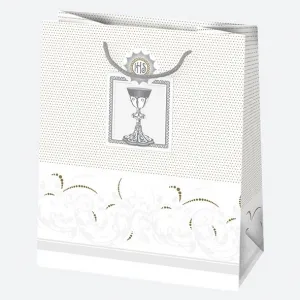 Torba prezentowa Pol-mak torba ozdobna komunia brokat 190mm x 230mm x 105mm (t4b)