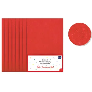 Filc kolor: czerwony 10 ark. Interdruk (IFILDEKCZE)