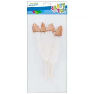 Piórka Euro-Trade Craft with fun biało-złoty 8 szt (463660)
