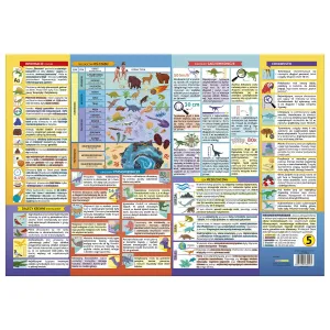 Podkład na biurko dinozaury biała tektura [mm:] 340x500 Derform (POEDN)