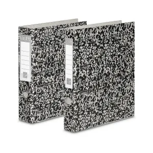 Segregator dźwigniowy VauPe Marmurek T A4 beżowo-czarny 50mm (018/98)
