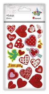 Naklejka (nalepka) Titanum Craft-Fun Series Serca (Lxe-028)