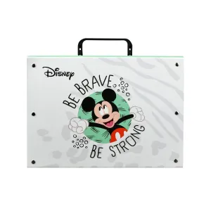Teczka z szerokim grzbietem na klips Beniamin Mickey Mouse A4 kolor: biała (610271)