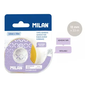 Taśma biurowa z dyspenserem na blistrze 12x33 [mm x m] Milan (BWM10432)
