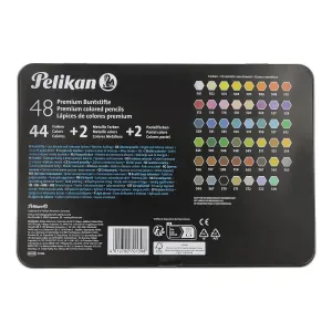 Kredki ołówkowe premium metalowe etui 48 kol. Pelikan (300000374)