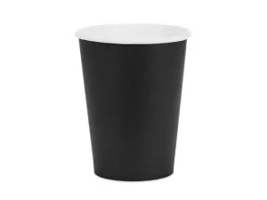 Kubek jednorazowy czarny papier 250ml Partydeco (KPP90-010-EU1)
