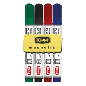 Komplet 4 markery suchościeralne + gąbka Toma (TO-266)