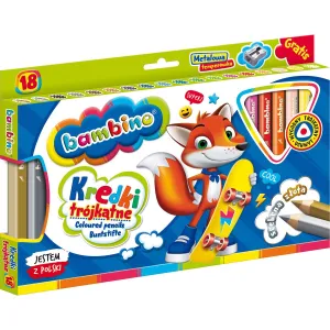 Kredki glinkowe BAMBINO 18 kol. St.Majewski (5903235003233)