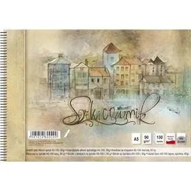 Blok artystyczny A5 100g 100k [mm:] (mix)x(mix) Kreska