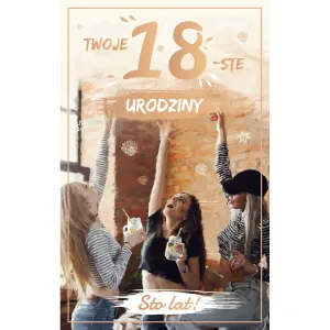 Kartka składana malowane Ab Card (ab cyferki)