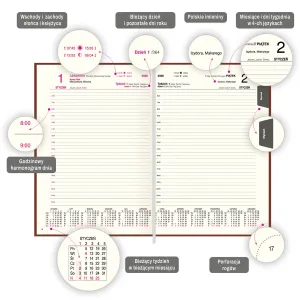 Kalendarz książkowy (terminarz) A4 Press (DZIENNY)