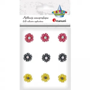 Kwiaty Titanum Craft-Fun Series samoprzylepne z żywicy (18JX-70)