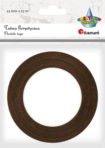 Taśma specjalnego przeznaczenia Craft-Fun Series taśma florystyczna 12x27 [mm x m] brązowa Titanum (303/12)