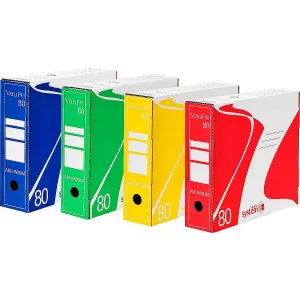 Pudło archiwizacyjne VauPe System 80 mm A4 - niebieski 330mm x 290mm x 80mm (434/03)