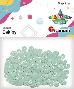 Cekiny Craft-Fun Series okrągłe 7mm seledyn 14g Titanum
