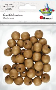 Ozdoba drewniana Craft-Fun Series Korale drewniane w kolorze ciemnobrązowym Titanum (25KBZ007)