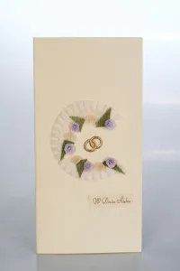 Kartka składana Deco Styl ślub ręcznie zdobiona