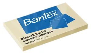 Notes samoprzylepny (karteczki) 100x75 żółty 100k [mm:] 100x75 Bantex (400086387)