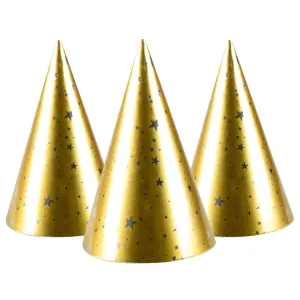 Czapka party Golden party 4szt. złota papier Arpex (KP8152)