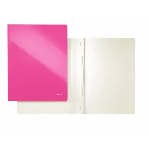 Skoroszyt Leitz WOW A4 - różowy metaliczny 80g (30010023)