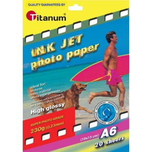 Papier fotograficzny Titanum 10x15 cm (A6) 20 kartek 230 g/m² błyszczący wodoodporny
