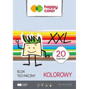 Blok techniczny Happy Color A3 kolorowa 170g 20k 297mm x 420mm (HA 3717 3040-09)