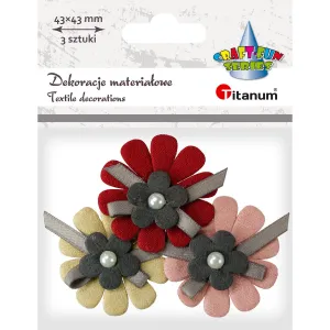 Ozdoba materiałowa Titanum Craft-Fun Series kwiatki (BY029)