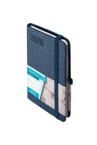 Kalendarz książkowy (terminarz) 2026 SAKURA  TDW A6 Antra (GRANATOWY)