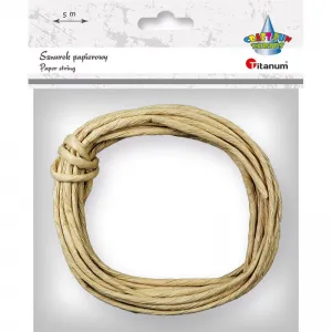 Sznurek Titanum Craft-Fun Series papierowy naturalny 5m (G70)