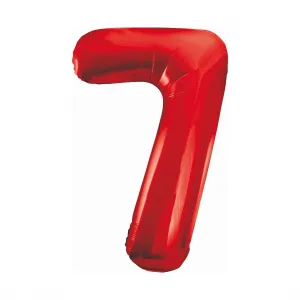 Balon foliowy Godan cyfra 7 czerwona  85cm 40cal (BCHCW7)