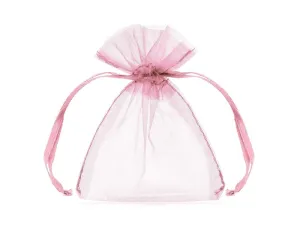 Organza Woreczki z organzy, różowy, 10cm różowa Partydeco (WRG5-081-10)
