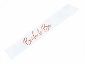 Opaska Partydeco Szarfa Bride to be biała 75cm (SWP6-008)