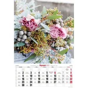 Kalendarz ścienny Avanti wieloplanszowy paskowy 285mm x 420mm (5901769620476)