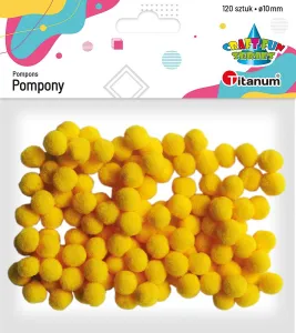Pompony Craft-Fun Series żółty 120 szt Titanum (0126Y)