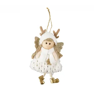 Ozdoba świąteczna Aniołek z futerkiem - zawieszka Arpex (BN0247)
