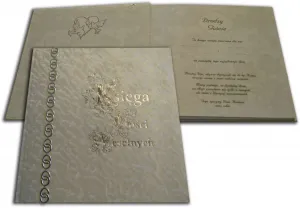 Kronika Warta księga pamiatkowa złocona - biały 225mm x 220mm (319-103)