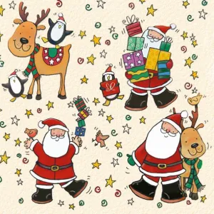 Serwetki Pol-mak gwiazdka - mix 330mm x 330mm (Sd GW)